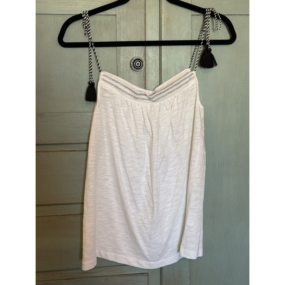 White Label ANTHROPOLOGIE Tank Tie Tassel Straps Boho Size‎ Small